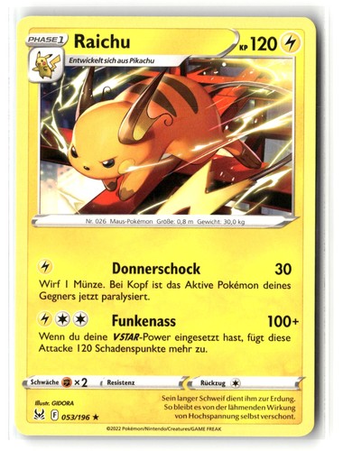 Pokémon tcg raichu - pokémon,