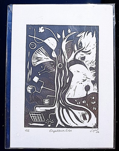 Original linolschnitt - original,