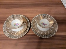 3 tlg. Gedeck Dekor gold