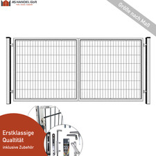Gartentor Doppelflügeltor Einfahrtstor Doppelstab Mattentor Hoftor Verzinkt