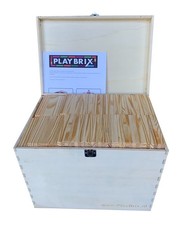 Holzbausteine Bausteine Bauklötze Holzbauklötze Holzspielzeug 1000St (PlayBrix)