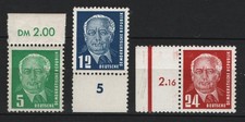DDR 1952, 3 Werte Freimarken II/  Wilhelm Pieck, postfrisch (Mi. 322/24)