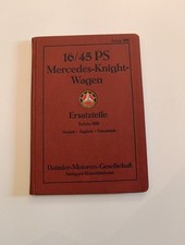 Original Prospekt Mercedes Knights Wagen Ersatzteile 1923 Oldtimer N12