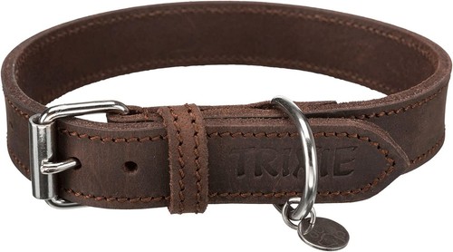 Trixie rustic halsband - rustic, leder