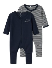 Name it Schlafoverall 2er Pack Dark Sapphire – Bio-Baumwolle - Wie neu