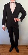 Hugo Boss Black The Jam/Sharp Anzug Suit Sakko Hose Schwarz Gr. 50 Schurwolle