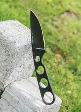 Sanrenmu BLACK 7130FUI-SH Messer EDC Neckknife 8Cr13MoV Stahl Scheide