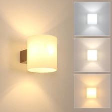 2X Wandleuchte Innen Holz 3000K/4500K/6500K Wandlampe Treppenhau Flur Küche Büro