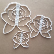 Rose Blume Garten Blattform Ausstecher Teig Keks Gebäck Fondant scharf