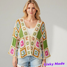 ITALY HÄKELSTRICK JACKE LOCH