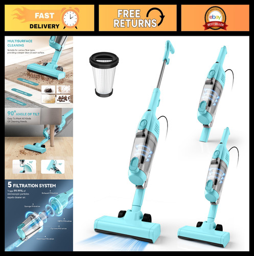 Powerful corded stick vacuum - powerful,
