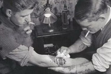 1920 Tätowierer 4x6 Foto