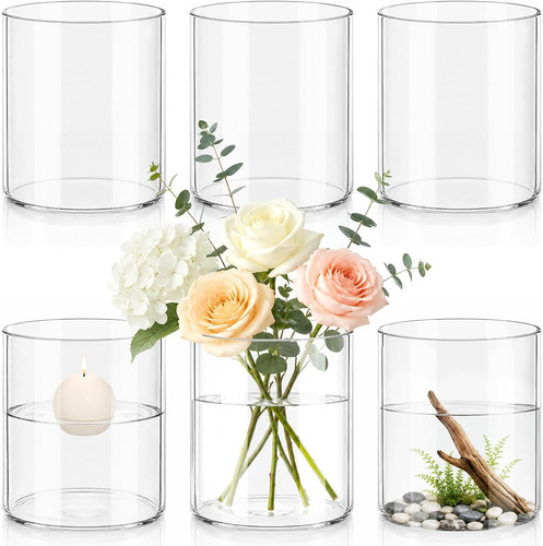 Glaszylinder vase 10 cm - x,