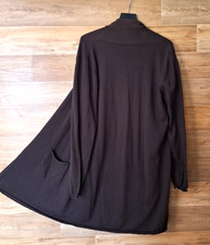 in sein mit Strickjacke - braun - Deerberg - Gr. XL - Lagenlook - Mantel