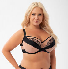 Bügel BH schwarz beige große starker Halt Größen breite Träger Gorsenia Dessous