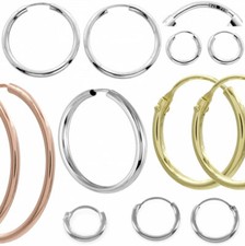 Creolen Echt Silber 925 Ohrringe groß klein Damen Herren Kinder 1A Schmuck Klapp