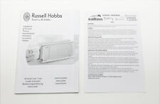 Bedienungsanleitung Instructions manual für Russell Hobbs Glas Designer Toaster