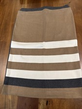 Strickrock Rock Gr.M von Madeleine für Damen Braun Grau