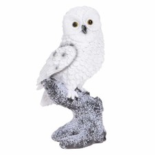 Dekofigur Schnee-Eule auf