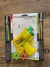 Konfetti - Pistole & 3 Stück Munition / Party Dekoration Deko Konfettipistole