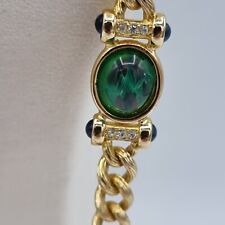 Lange Gripoix Glass Henkel & Grosse for Dior Gold Kette / Collier  L. 90 cm