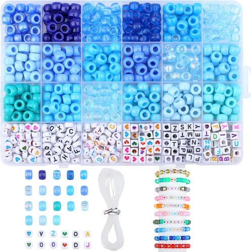 Blau pony beads - blau,