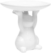 B-Ware Dekoteller Hase Osterhase Hasenteller Keramik Weiß Servierteller Ostern