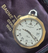 BAUME MERCIER  Geneve  Acier Inox Riviera Seltene Taschenuhr 