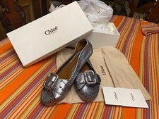 CHLOE PADDINGTON FLATS MOCCASIN SHOES. NEW IN BOX. SIZE 36