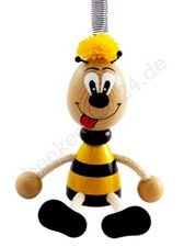 Holz-Biene Willi mit Feder