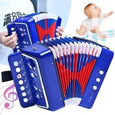 Hand Akkordeon Blau 7 Tasten