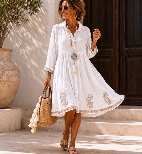 Kleid blusen musselin - kleid,