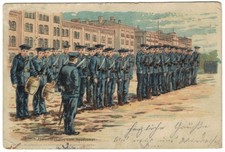 AK - Litho - Kaiserliche Marine - zum Seedienst - Kaserne Wilhelmshaven - 1913