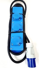 3 _Fach Steckdosenleiste Schuko IP44 + Kabel  Wohnwagen Wohnmobil Caravan Boot