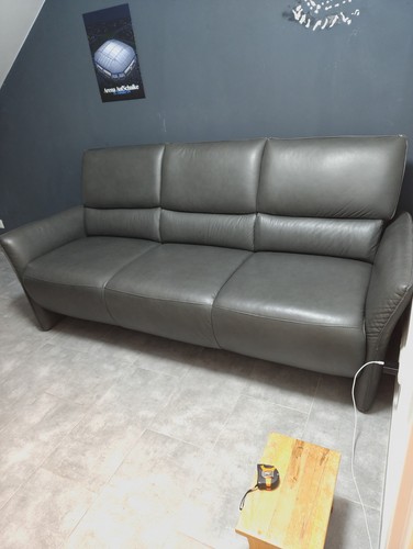 Graues sitzer ledersofa - graues, 3-sitzer