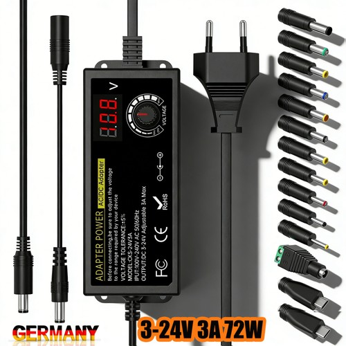 Einstellbares netzteil 24v - netzteil, 3v-24v