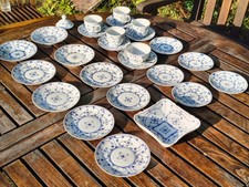 Konvolut Strohblume / indisch blau vintage, z.T. Kalk Eisenberg u.a.