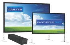 Professionelle mobile Rahmenleinwand mit Transporttasche 356x201cm Gain 1,1