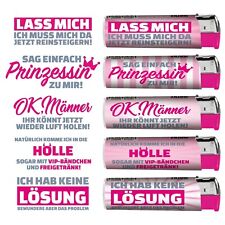 5 x Feuerzeug Elektronik Gas Feuerzeuge Motiv Serie Frauen coole Sprüche NEU