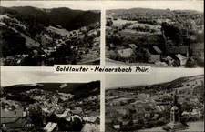 Goldlauter Heidersbach DDR Mehrbildkarte 1962  Gesamtansicht Blick ins Tal u.a.