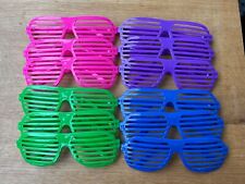 80S Neon Lamellen 12 Paar Brille Retro Sonnenbrille Club Junggesellenabschied