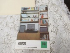 1973 RFT Reklameprospekt Stereo Anlage RUBIN 523 / P 48