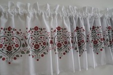 Querbehang Blumen Herz Küchengardinen Bistrogardine Küchen Fenster Kurz Gardine
