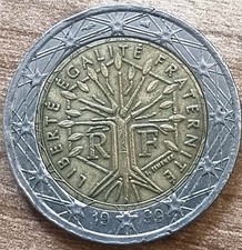 2€ Frankreich 1999, Unikat, vorzüglich, Umlaufmünze, Privatverkauf