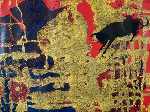 Farbdruck auf papier - farbdruck, im