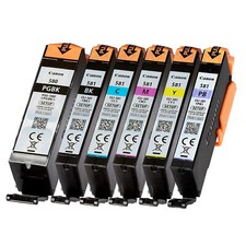 6 Originale SETUP Canon Druckerpatronen PGI-580 CLI-581 mit PB für Canon PIXMA