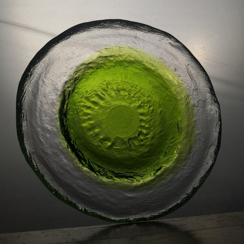 Glas teller signiert 5cm - glas, 25,5cm
