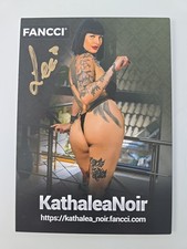 KATHALEA NOIR AUTOGRAMM SIGNIERT AUTOGRAPH SIGNED Autogrammkarte  EROTIK MODEL 