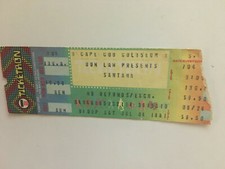 SANTANA - 1 Konzertticket -  Ticket, 4th of July 1981  Cape Cod Coliseum USA