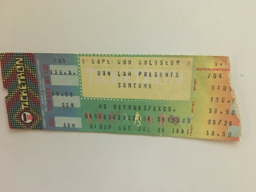 Santana konzertticket - -, 1
